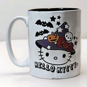 🎃 Hello Kitty Halloween Witch Ceramic Mug – Sanrio – 2000s Rarity – Minor Chip